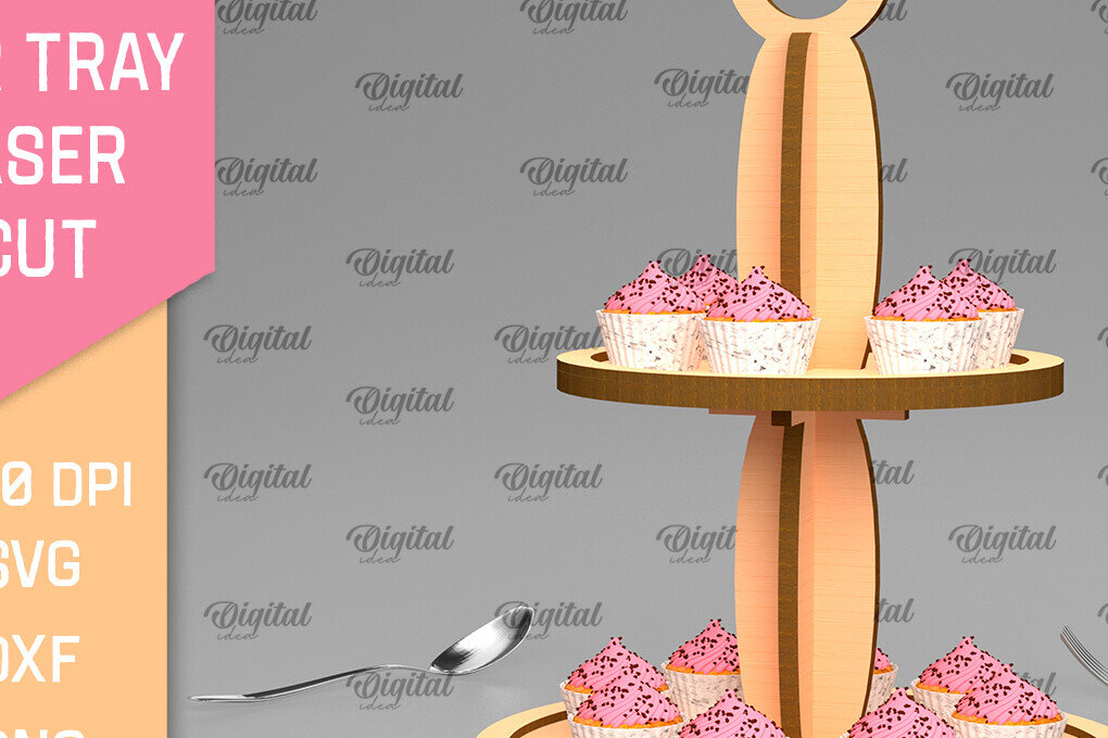 Σετ των 2 Intra απο ξύλο plywood 3mm-4mm πάχος –  κοπής με λέιζερ Ξύλινος Δίσκος Επίπεδης Δίασταση  20x20 cm INTRAFABR-100476739