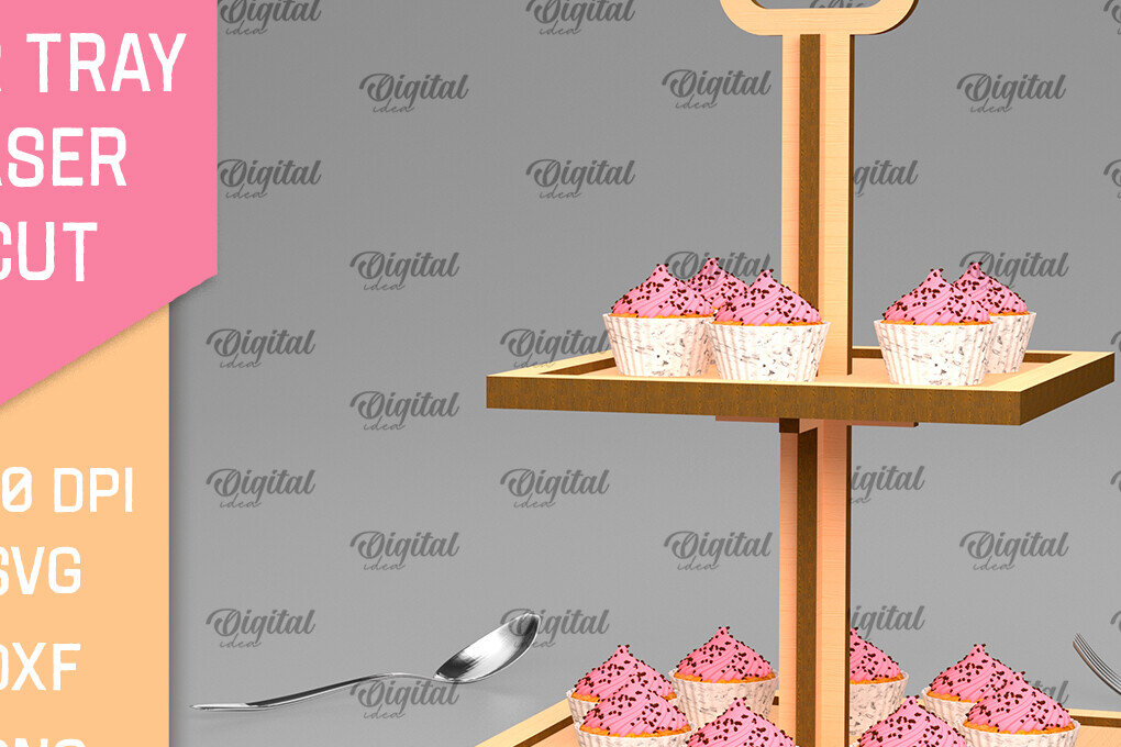 Σετ των 2 Intra απο ξύλο plywood 3mm-4mm πάχος –  κοπής με λέιζερ Ξύλινος Δίσκος Επίπεδης Δίασταση  20x20 cm INTRAFABR-100476802