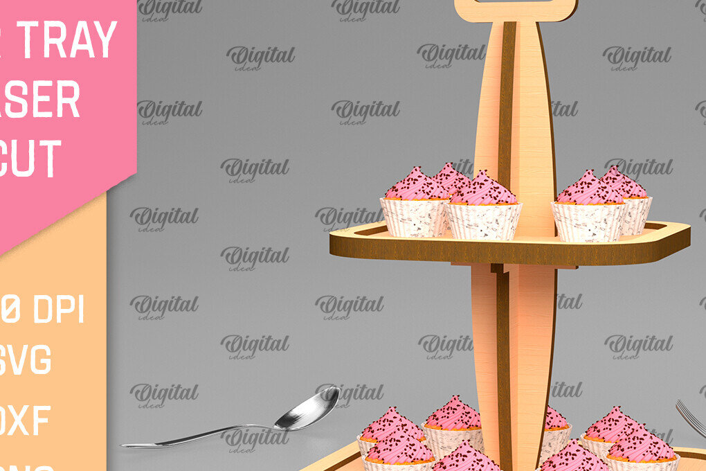 Σετ των 2 Intra απο ξύλο plywood 3mm-4mm πάχος –  κοπής με λέιζερ Ξύλινος Δίσκος Επίπεδης Δίασταση  20x20 cm INTRAFABR-100477044