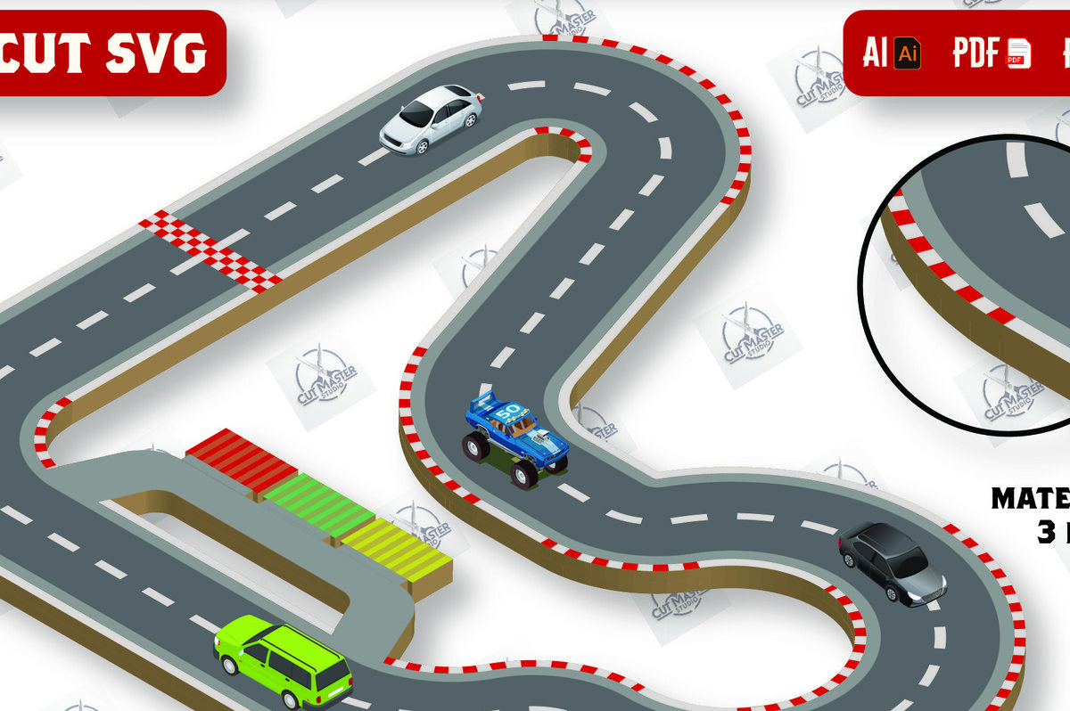 Σετ των 2 Intra απο ξύλο plywood 3mm-4mm πάχος – Ξύλινο παιχνίδι πίστα αυτοκινήτου με λέιζερ Δίασταση  20x20 cm INTRAFABR-109945261