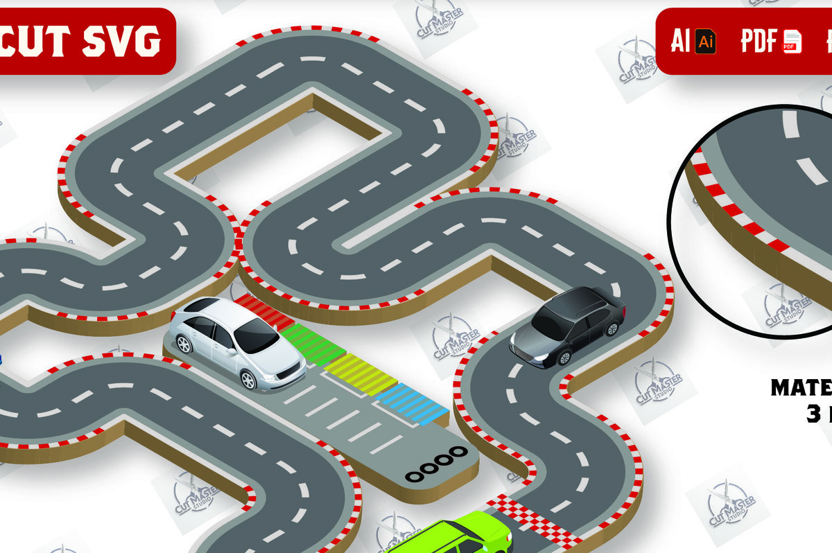 Σετ των 2 Intra απο ξύλο plywood 3mm-4mm πάχος – Ξύλινο παιχνίδι πίστα αυτοκινήτου με λέιζερ Δίασταση  20x20 cm INTRAFABR-109945351