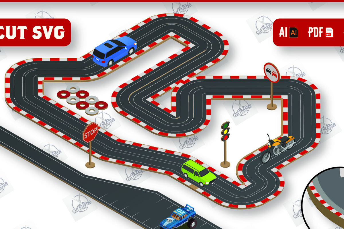 Σετ των 2 Intra απο ξύλο plywood 3mm-4mm πάχος – Ξύλινο παιχνίδι πίστα αυτοκινήτου με λέιζερ Δίασταση  20x20 cm INTRAFABR-110072983