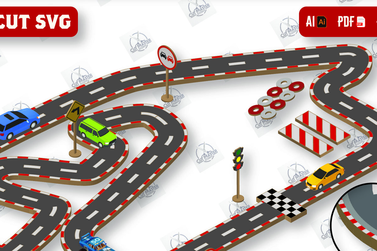 Σετ των 2 Intra απο ξύλο plywood 3mm-4mm πάχος – Ξύλινο παιχνίδι πίστα αυτοκινήτου με λέιζερ Δίασταση  20x20 cm INTRAFABR-110073024