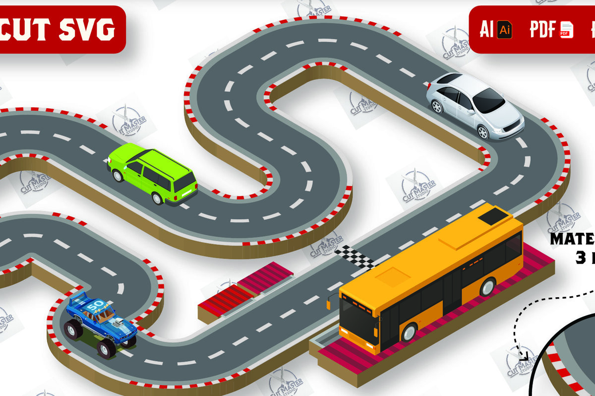 Σετ των 2 Intra απο ξύλο plywood 3mm-4mm πάχος – Ξύλινο παιχνίδι πίστα αυτοκινήτου με λέιζερ Δίασταση  20x20 cm INTRAFABR-109945215