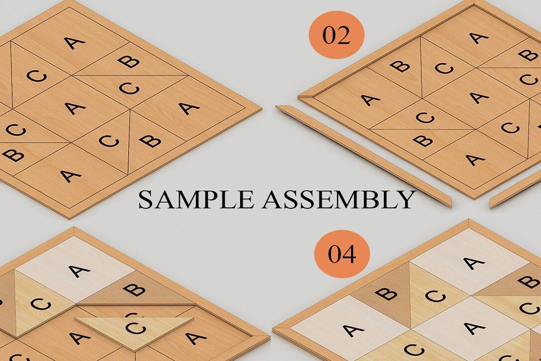 Σετ των 2 Intra απο ξύλο plywood 3mm-4mm πάχος – Αρχείο μοτίβο ξύλινων τοιχογραφιών / αχυρώνα Δίασταση  20x20 cm INTRAFABR-41732045