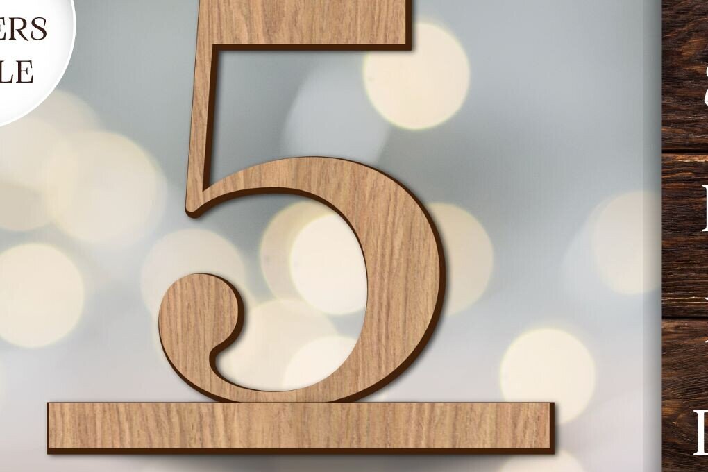 Σετ των 2 Intra απο ξύλο plywood 3mm-4mm πάχος – Ξύλινο Τραπέζι Γάμου Αριθμοί Δίασταση  20x20 cm INTRAFABR-94788206