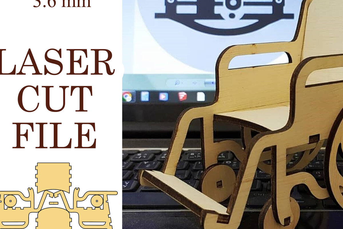 Σετ των 2 Intra απο ξύλο plywood 3mm-4mm πάχος – Ξύλινο  αναπηρικής καρέκλας - έτοιμο για κοπή Δίασταση  20x20 cm INTRAFABR-108164586