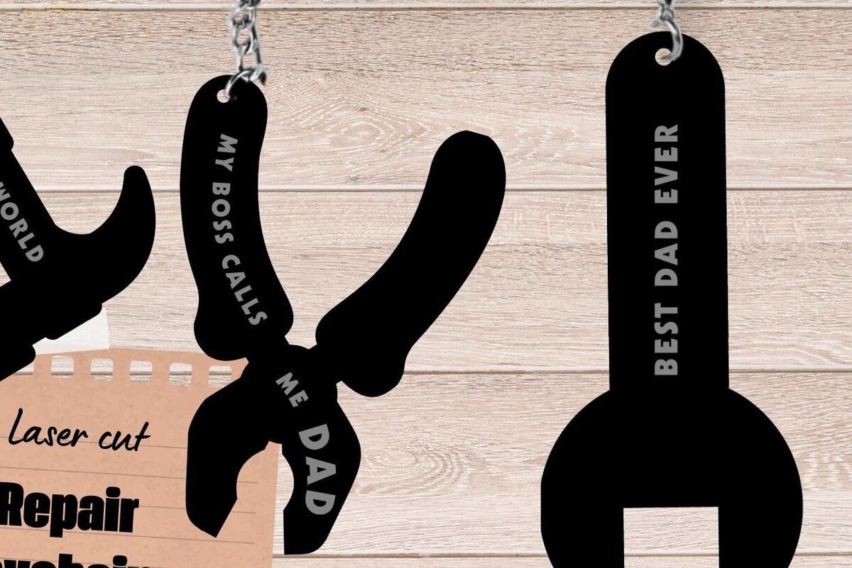 Σετ των 3 Intra απο ξύλο plywood 3mm-4mm πάχος – Μπρελόκ εργαστηρίου, Επισκευή Δίασταση  5x5 cm INTRAFABR-95252455