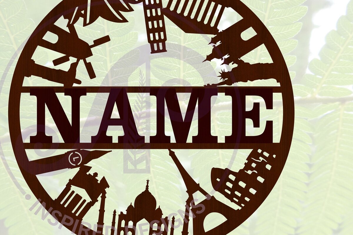 Σετ των 2 Intra απο ξύλο plywood 3mm-4mm πάχος – World Marks Name Δίασταση  20x20 cm INTRAFABR-67501719