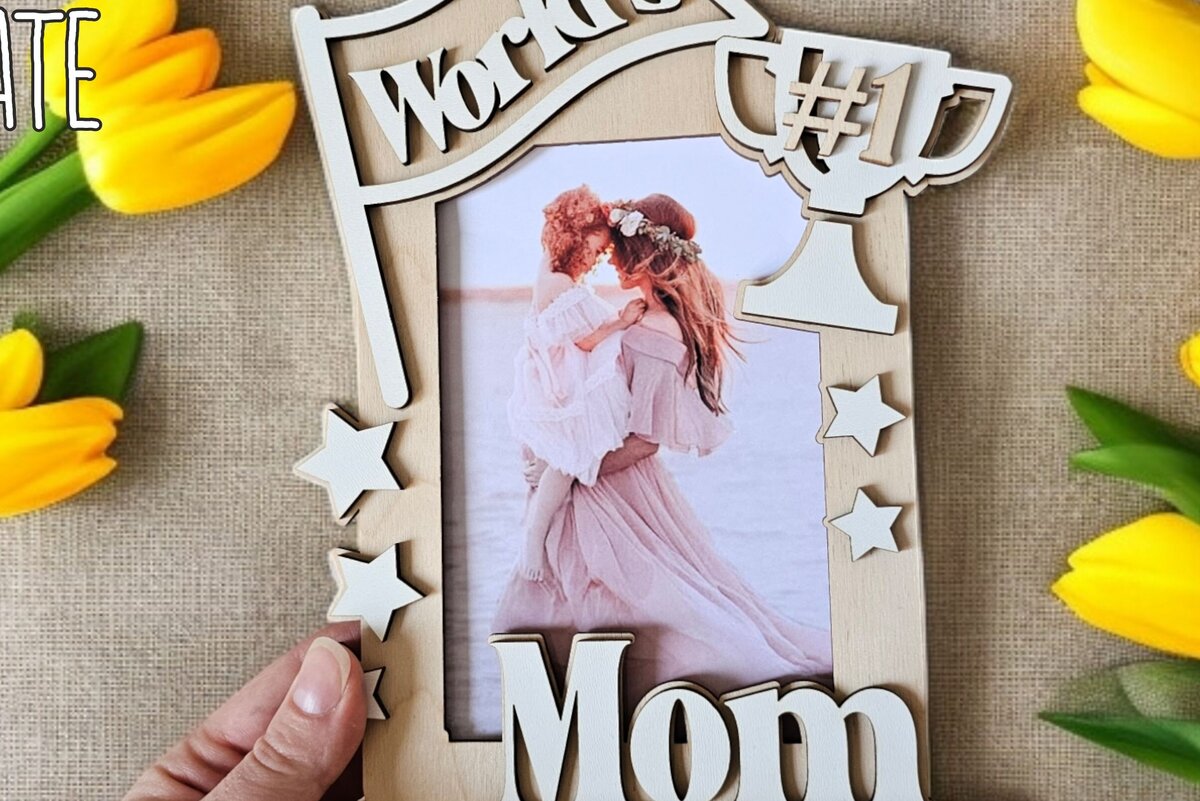 Σετ των 2 Intra απο ξύλο plywood 3mm-4mm πάχος – Κοπή λέιζερ κορνίζας #1 στον κόσμο Δίασταση  20x20 cm INTRAFABR-117798833