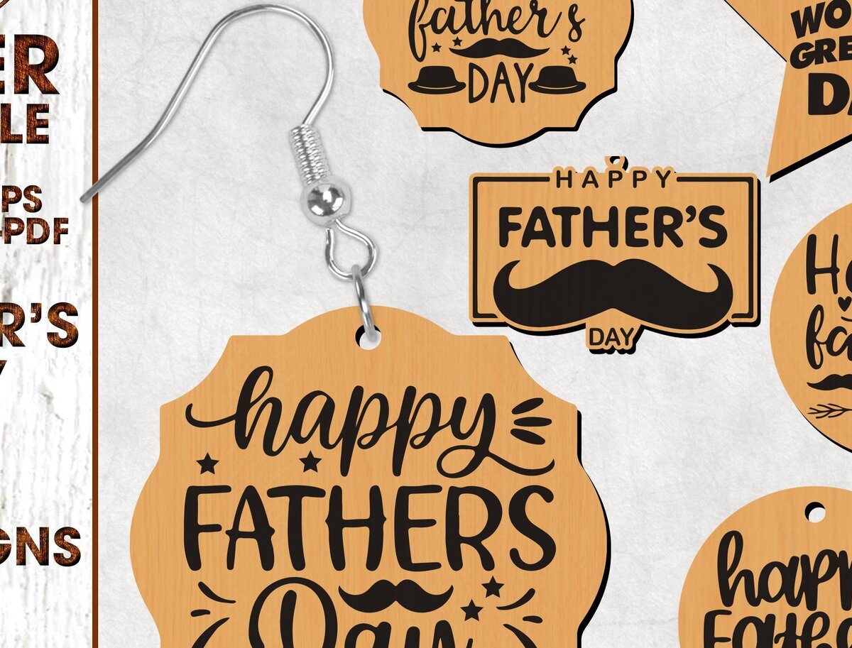 Σετ των 3 Intra απο ξύλο plywood 3mm-4mm πάχος – Πακέτο με τα καλύτερα μπαμπά σκουλαρίκια στον κόσμο Δίασταση  5x5 cm INTRAFABR-31066997