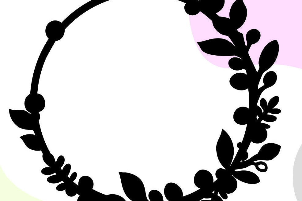 Intra απο ξύλο plywood 3mm-4mm πάχος – Κορνίζα στεφάνι, Leaf Frame, Png Δίασταση  45x45 cm INTRAFABR-30500947