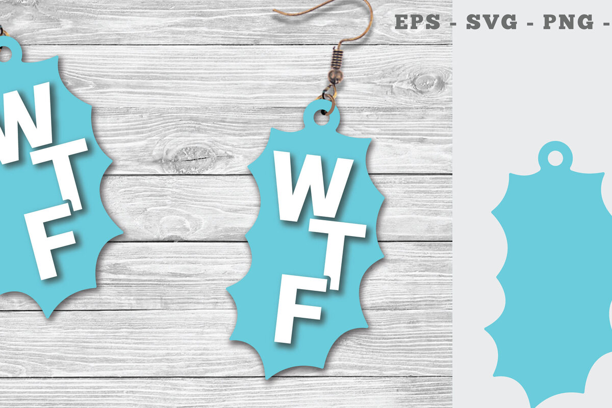 Σετ των 3 Intra απο ξύλο plywood 3mm-4mm πάχος – Σκουλαρίκια κοπής με λέιζερ WTF Δίασταση  5x5 cm INTRAFABR-112013884