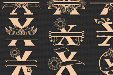 Σετ των 2 Intra απο ξύλο plywood 3mm-4mm πάχος – Χ γράμμα αλφάβητο Μονόγραμμα Χαρτί κοπή Δίασταση  20x20 cm INTRAFABR-56032831