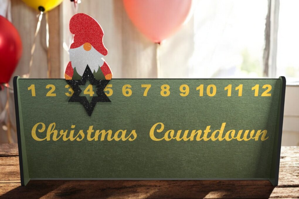Σετ των 2 Intra απο ξύλο plywood 3mm-4mm πάχος – Xmas Calendar 191 Δίασταση  20x20 cm INTRAFABR-118356885