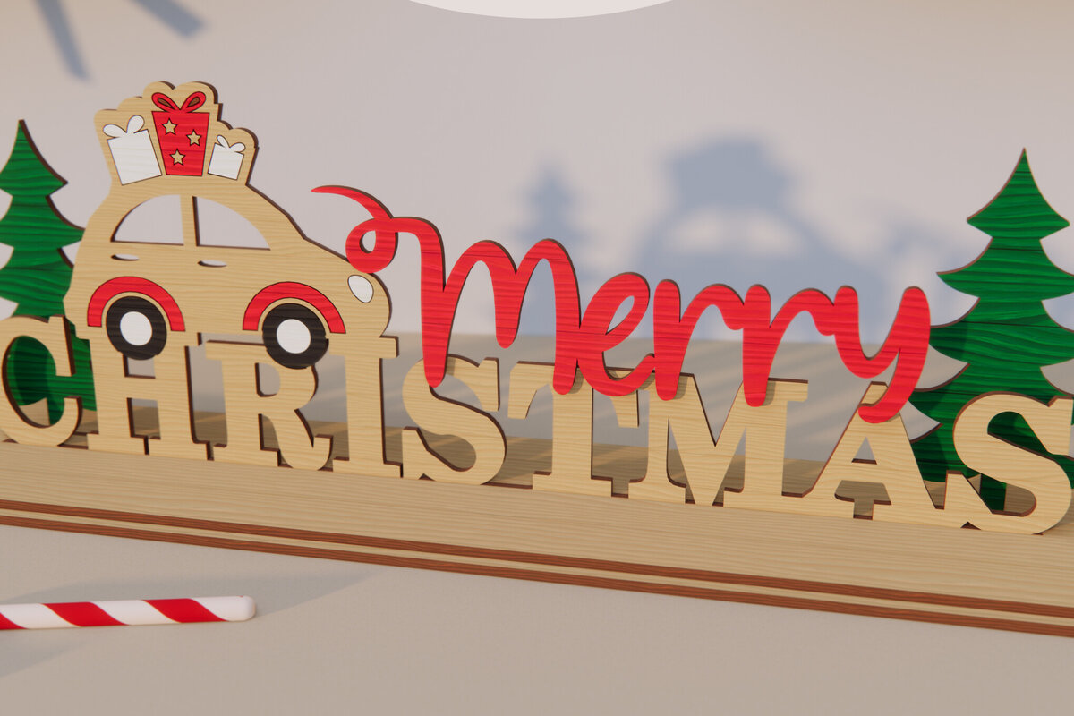 Σετ των 2 Intra απο ξύλο plywood 3mm-4mm πάχος – Χριστουγεννιάτικη διακόσμηση. Τρισδιάστατη χριστουγεννιάτικη βάση κοπής με λέιζερ Δίασταση  20x20 cm INTRAFABR-79847216