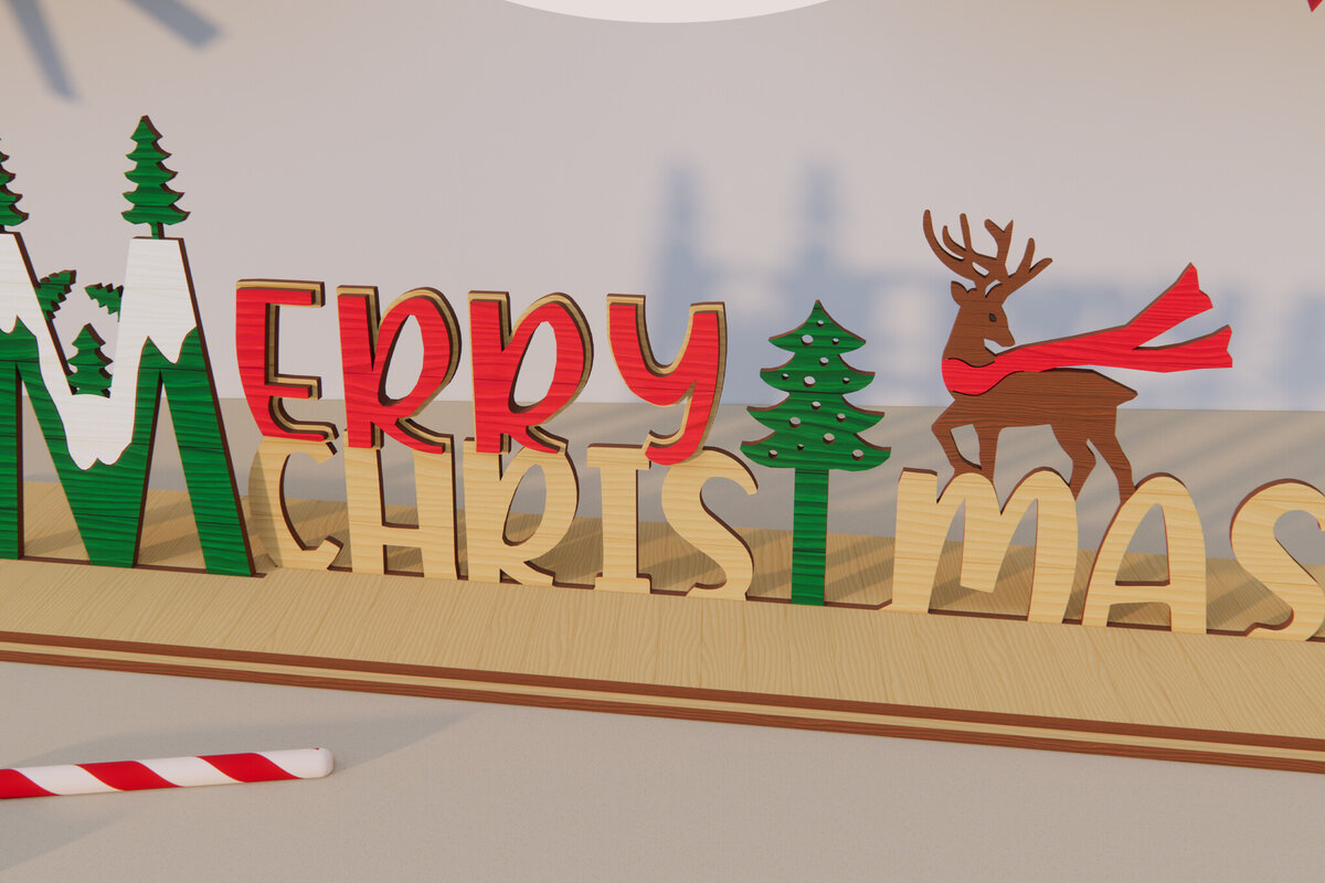 Σετ των 2 Intra απο ξύλο plywood 3mm-4mm πάχος – Χριστουγεννιάτικη διακόσμηση. Τρισδιάστατη χριστουγεννιάτικη βάση κοπής με λέιζερ Δίασταση  20x20 cm INTRAFABR-79847140