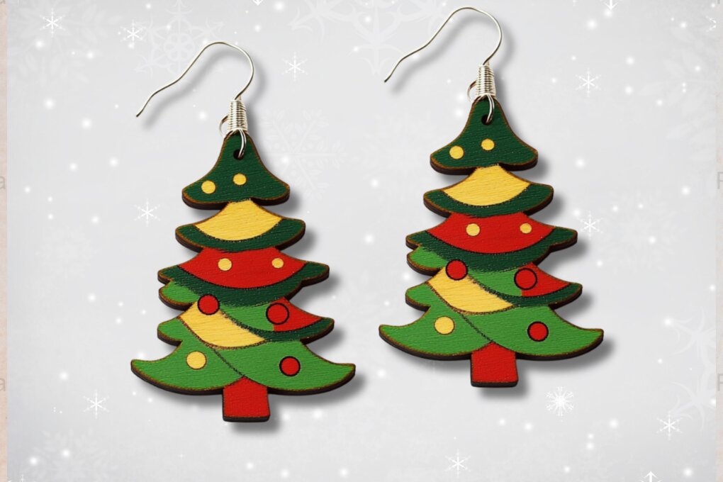 Σετ των 3 Intra απο ξύλο plywood 3mm-4mm πάχος – Xmas Earring Laser Files009 Δίασταση  5x5 cm INTRAFABR-117526078