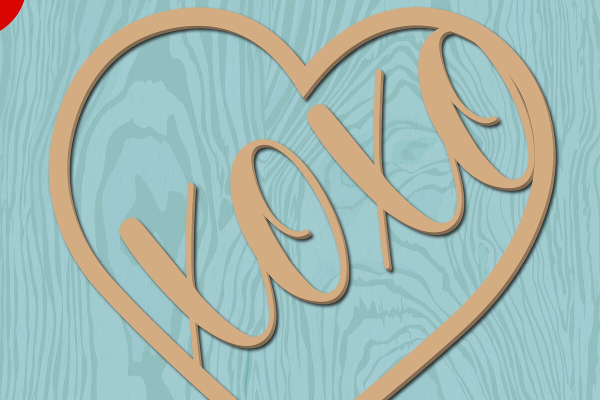 Σετ των 2 Intra απο ξύλο plywood 3mm-4mm πάχος – Xoxo Δίασταση  20x20 cm INTRAFABR-22371875