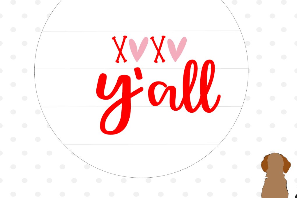 Σετ των 2 Intra απο ξύλο plywood 3mm-4mm πάχος – XOXO Y'all Valentine Door Hanger Δίασταση  20x20 cm INTRAFABR-90302148