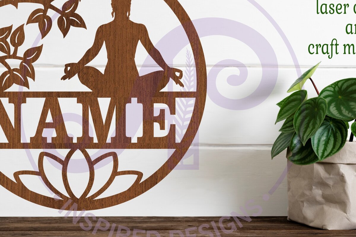 Σετ των 2 Intra απο ξύλο plywood 3mm-4mm πάχος – Γιόγκα Γυναικείο Σήμα Δίασταση  20x20 cm INTRAFABR-85508217