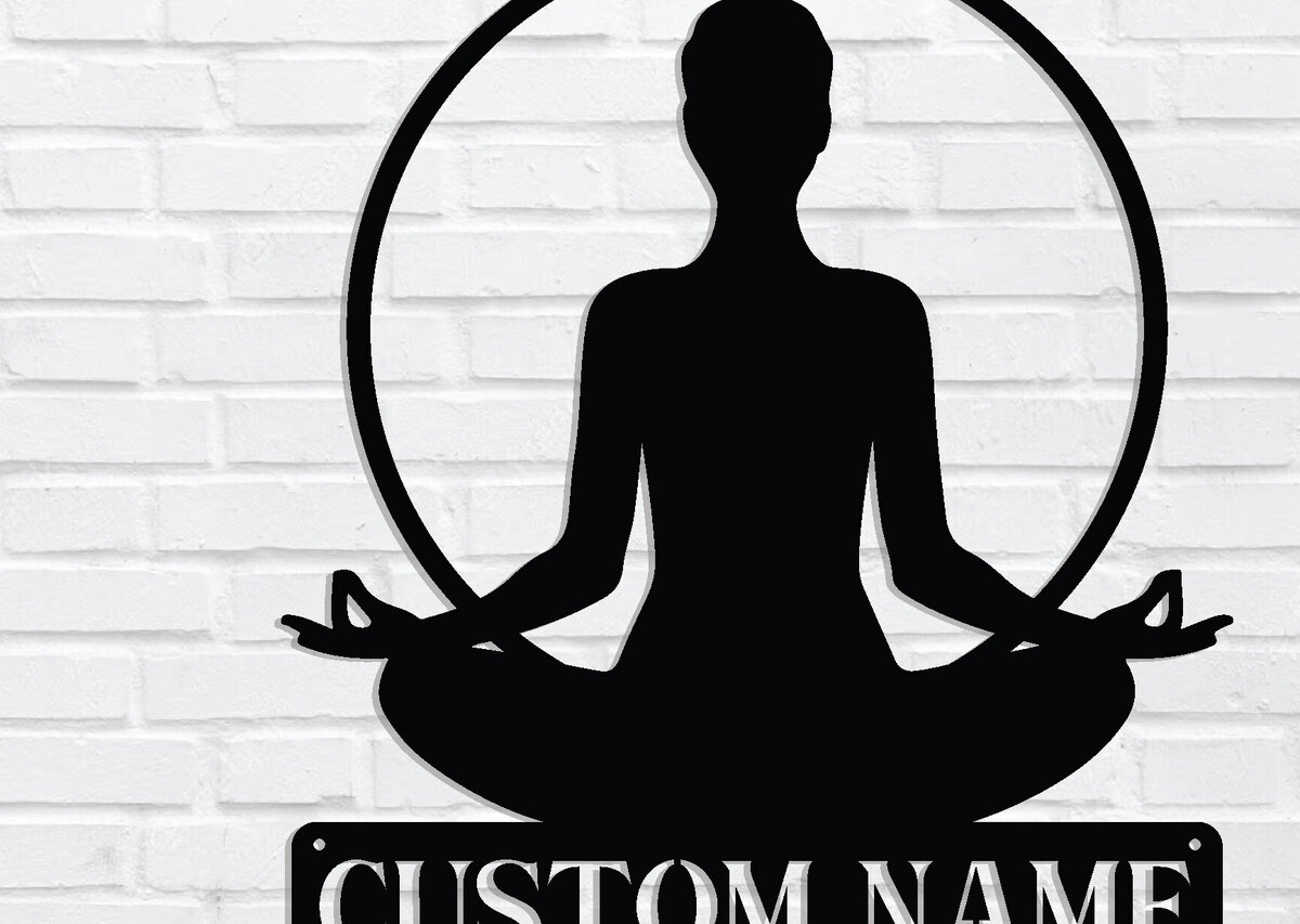 Σετ των 2 Intra απο ξύλο plywood 3mm-4mm πάχος – Γιόγκα Γυναικείο Σήμα Τέχνης τοίχου με λέιζερ Δίασταση  40x30 cm INTRAFABR-88137663