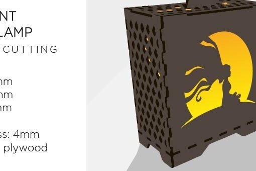 Σετ των 2 Intra απο ξύλο plywood 3mm-4mm πάχος – Γιόγκα, Διαλογισμός - Φανάρι, Επιτραπέζιο Φωτιστικό Δίασταση  20x20 cm INTRAFABR-100103150