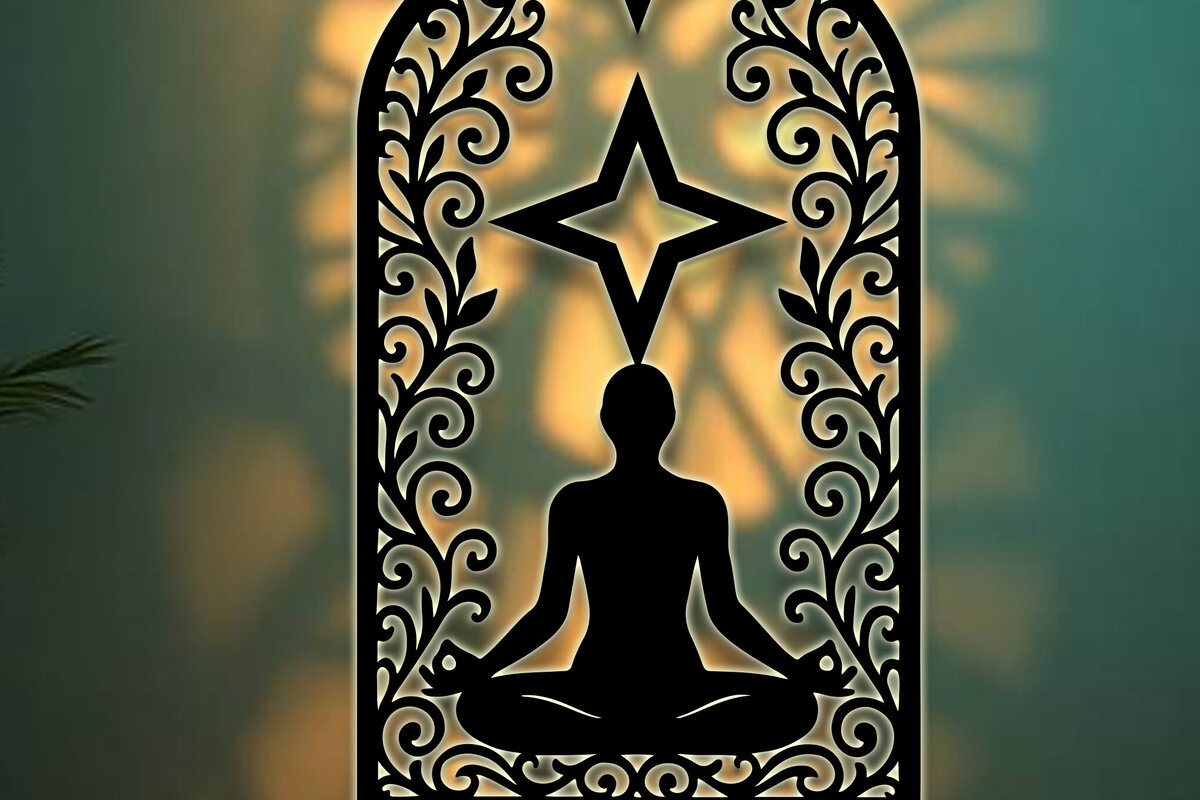 Intra απο ξύλο plywood 3mm-4mm πάχος – Yoga Sign Decor Wall Δίασταση  40x30 cm INTRAFABR-124748944