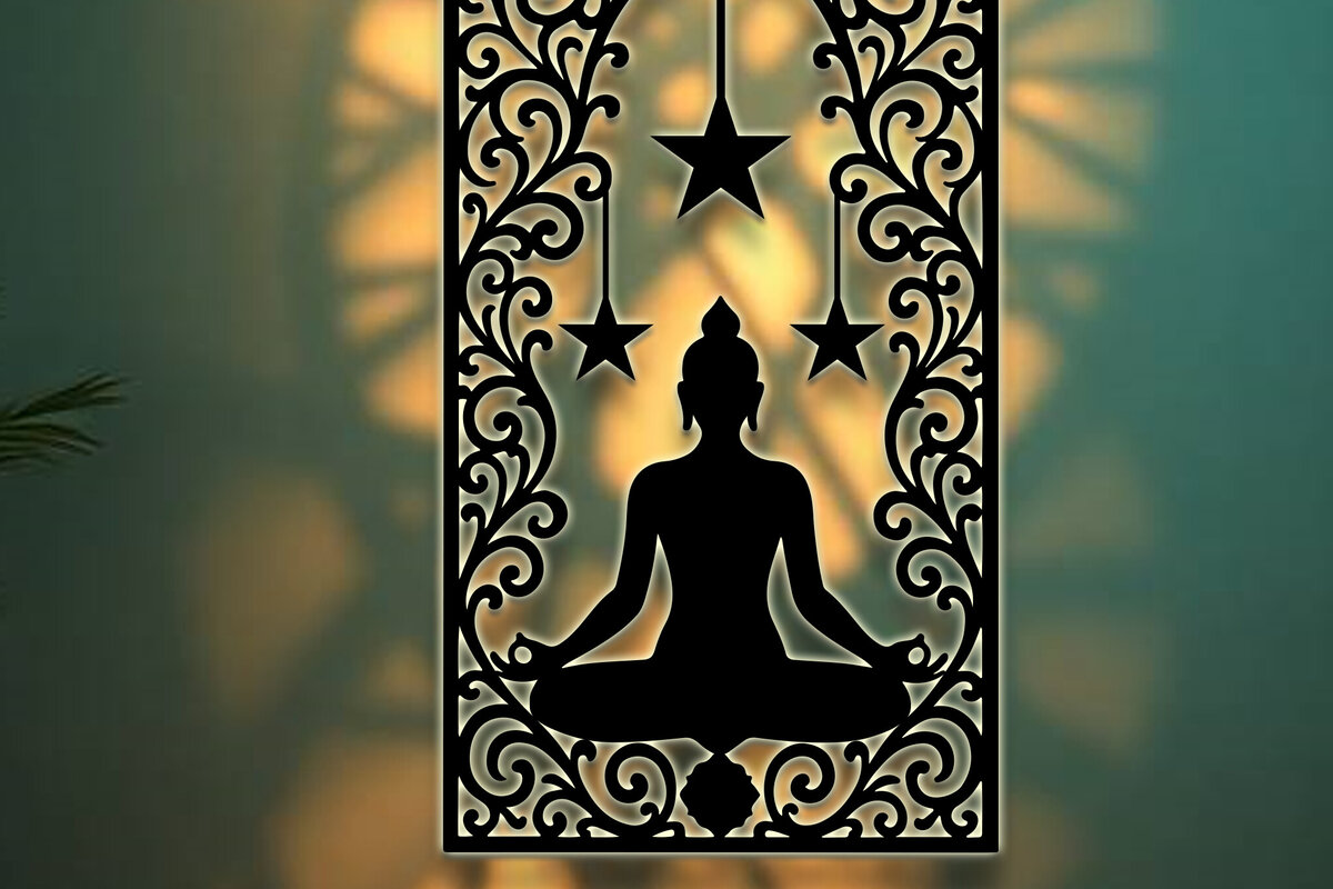 Intra απο ξύλο plywood 3mm-4mm πάχος – Yoga Sign Decor Wall Δίασταση  40x30 cm INTRAFABR-124748949