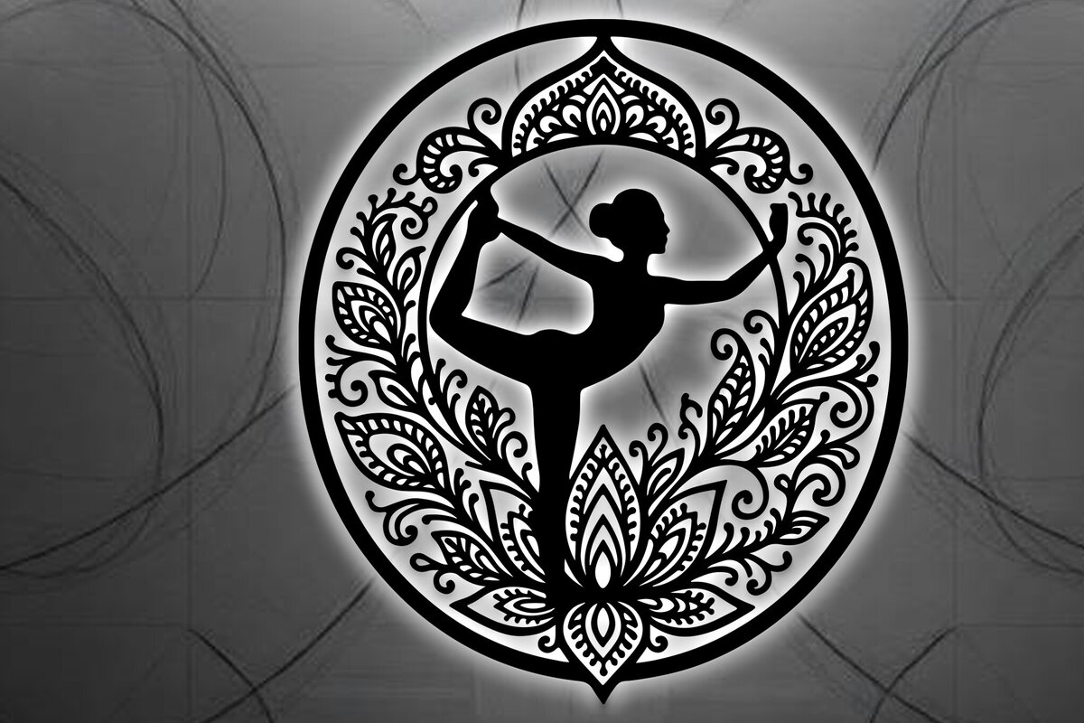 Intra απο ξύλο plywood 3mm-4mm πάχος – Yoga Sign Decor Wall Δίασταση  40x30 cm INTRAFABR-124748957