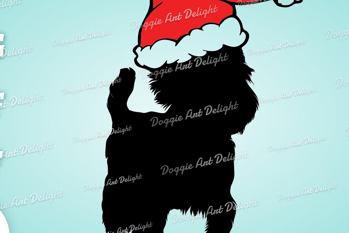 Σετ των 2 Intra απο ξύλο plywood 3mm-4mm πάχος – Yorkie Christmas Christmas Δίασταση  20x20 cm INTRAFABR-83145624