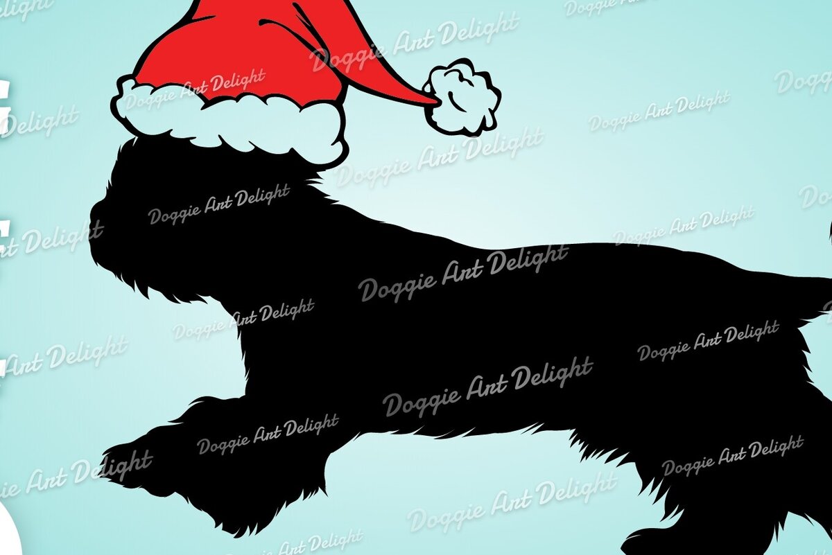 Σετ των 2 Intra απο ξύλο plywood 3mm-4mm πάχος – Γιορκισάιρ τεριέ Χριστουγέννων με σκύλους Δίασταση  20x20 cm INTRAFABR-83145010