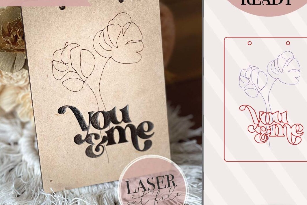 Σετ των 2 Intra απο ξύλο plywood 3mm-4mm πάχος – Αρχείο Laser You and Me Δίασταση  20x20 cm INTRAFABR-72806563