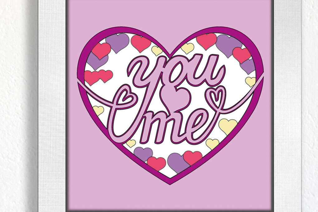 Σετ των 2 Intra απο ξύλο plywood 3mm-4mm πάχος – Εσύ κι εγώ αγαπάμε τη ρομαντική ημέρα του Αγίου Βαλεντίνου Δίασταση  20x20 cm INTRAFABR-103587370