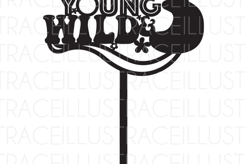 Σετ των 2 Intra απο ξύλο plywood 3mm-4mm πάχος – Young Wild Three Cake Topper Δίασταση  20x20 cm INTRAFABR-64576763