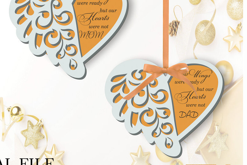 Σετ των 2 Intra απο ξύλο plywood 3mm-4mm πάχος – Τα φτερά σου ήταν έτοιμα, φτερά μνήμης Δίασταση  20x20 cm INTRAFABR-111881918