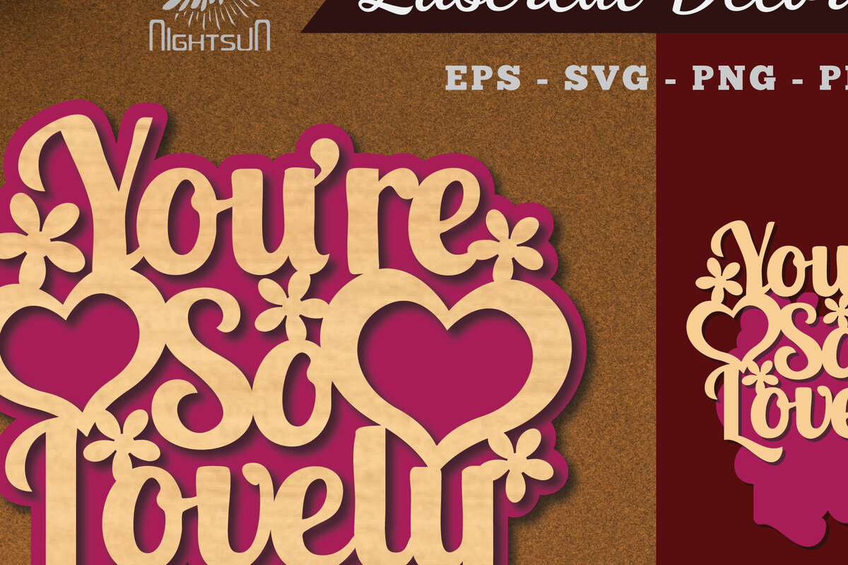 Σετ των 2 Intra απο ξύλο plywood 3mm-4mm πάχος – Είστε τόσο όμορφη διακόσμηση με Δίασταση  20x20 cm INTRAFABR-114021312