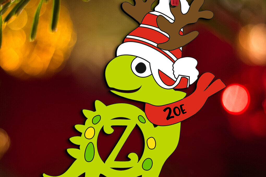 Σετ των 2 Intra απο ξύλο plywood 3mm-4mm πάχος – Χριστουγεννιάτικο στολίδι Z Dino Letter Δίασταση  20x20 cm INTRAFABR-111730363