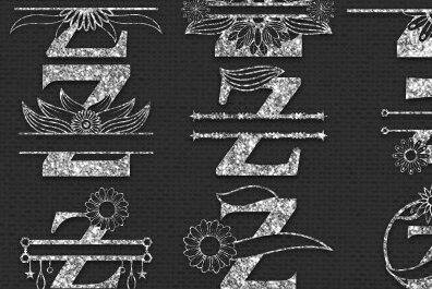 Σετ των 2 Intra απο ξύλο plywood 3mm-4mm πάχος – Z Letter Alphabet Μονόγραμμα Κοπή χαρτιού Δίασταση  20x20 cm INTRAFABR-56032856