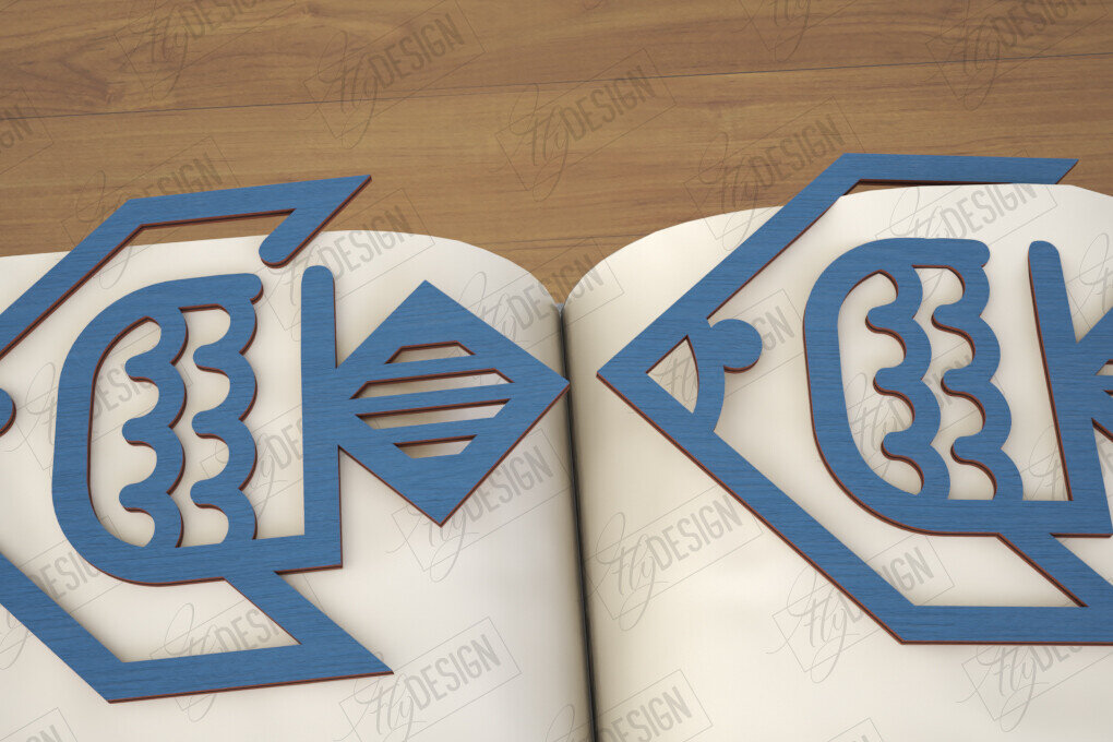 Σετ των 2 Intra απο ξύλο plywood 3mm-4mm πάχος – Zodiac Bookmark | Αστρολογία |Ζώδιο Δίασταση  20x20 cm INTRAFABR-116412990