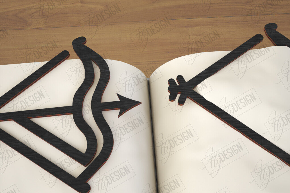 Σετ των 2 Intra απο ξύλο plywood 3mm-4mm πάχος – Zodiac Bookmark | Αστρολογία |Ζώδιο Δίασταση  20x20 cm INTRAFABR-116413092