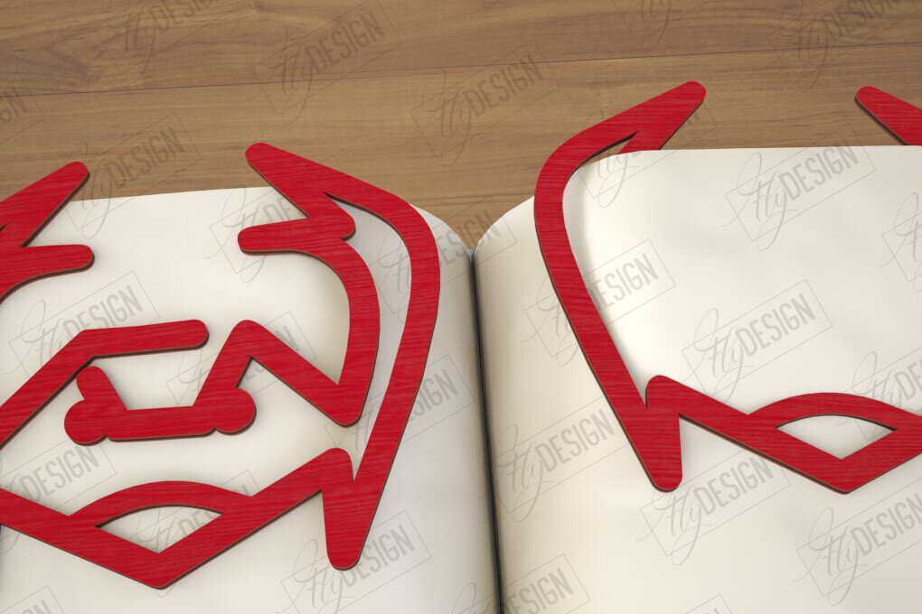 Σετ των 2 Intra απο ξύλο plywood 3mm-4mm πάχος – Zodiac Bookmark | Αστρολογία |Ζώδιο Δίασταση  20x20 cm INTRAFABR-116413184