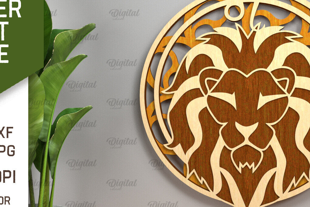 Σετ των 2 Intra απο ξύλο plywood 3mm-4mm πάχος – Αρχείο κοπής με λέιζερ ZODIAC. Ωροσκόπιο με στρώσεις Δίασταση  20x20 cm INTRAFABR-93641965