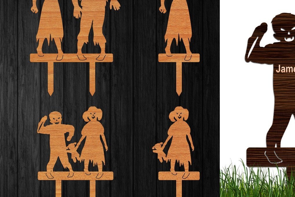 Σετ των 2 Intra απο ξύλο plywood 3mm-4mm πάχος – Zombie Stakes Δίασταση  20x20 cm INTRAFABR-17605082