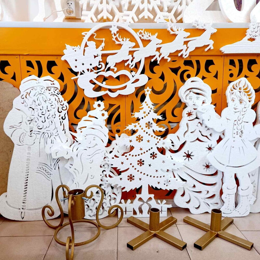 Σετ των 2 Intra απο ξύλο plywood 3mm-4mm πάχος - Χαρούμενα Χριστουγεννιάτικα Στολίδια Διακοσμήσεις Δίασταση 10x10 cm Intraeaxys-m1d6z8x7