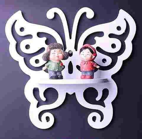 Intra απο ξύλο plywood 3mm-4mm πάχος - Ράφι τοίχου πεταλούδα Δίασταση 30x30 cm Intraeaxys-e1gkrwxo