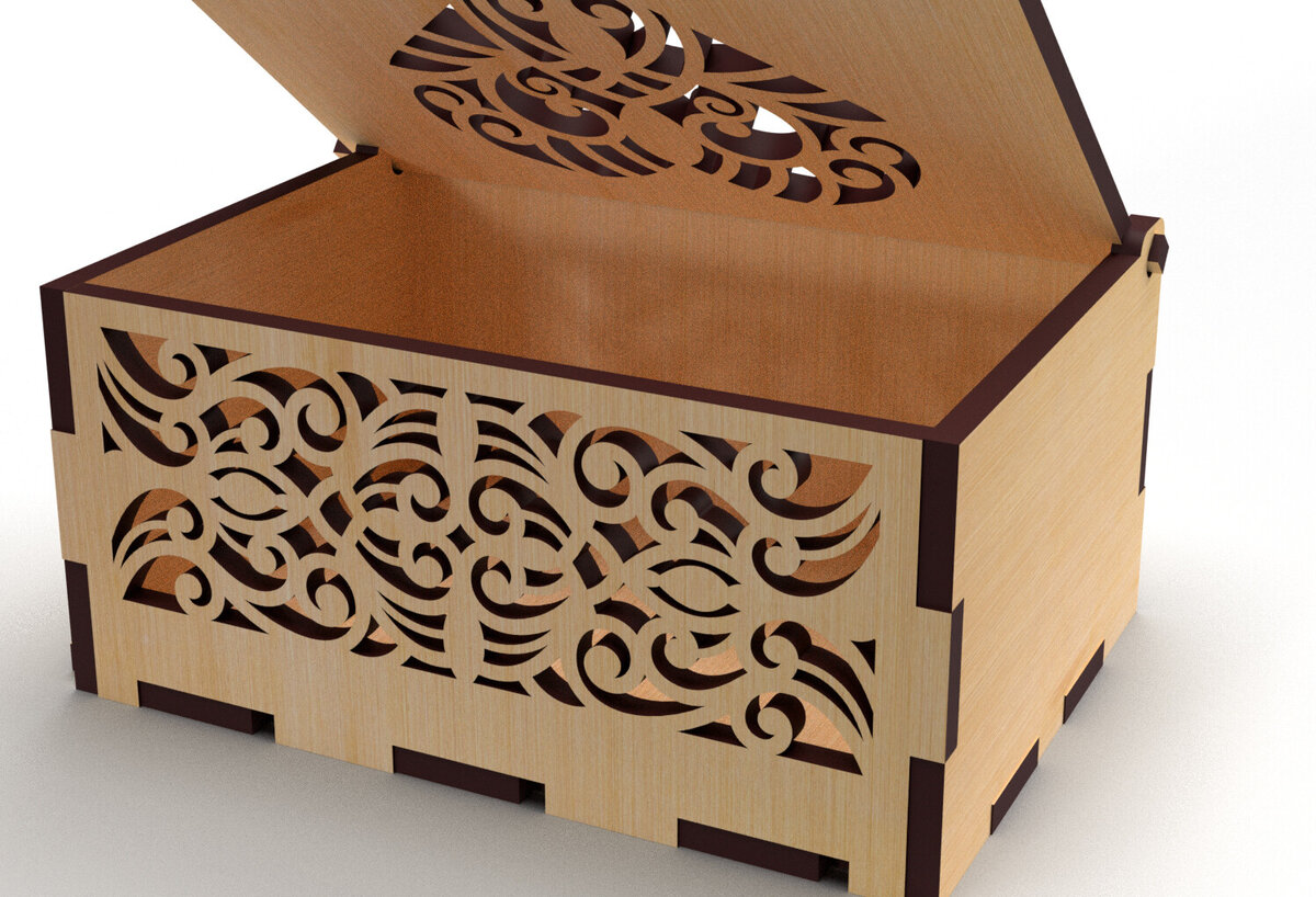 Σετ των 2 Intra απο ξύλο plywood 3mm-4mm πάχος – Στολίδια Ξύλινο κουτί δώρου 01 Δίασταση  20x20 cm INTRAFABR-82231050