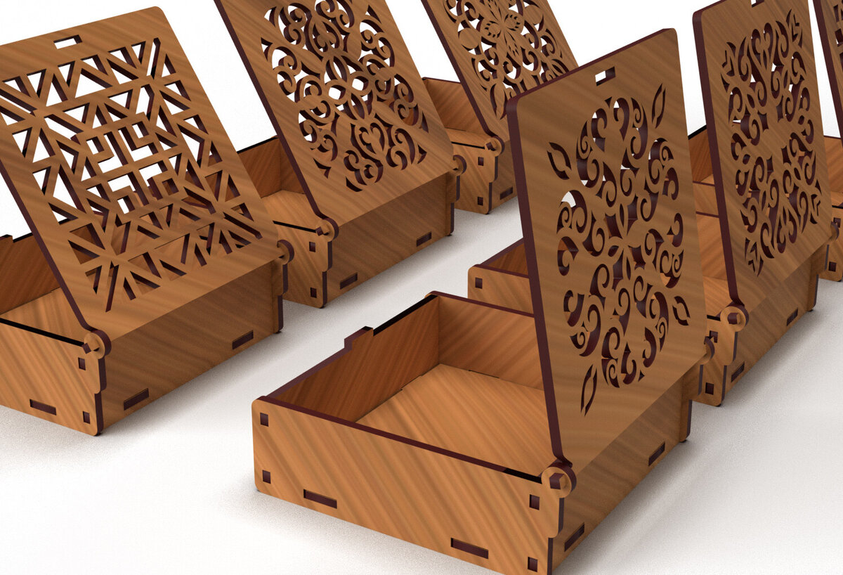 Σετ των 2 Intra απο ξύλο plywood 3mm-4mm πάχος – Στολίδια Ξύλινο κουτί δώρου 02 Δίασταση  20x20 cm INTRAFABR-79280122