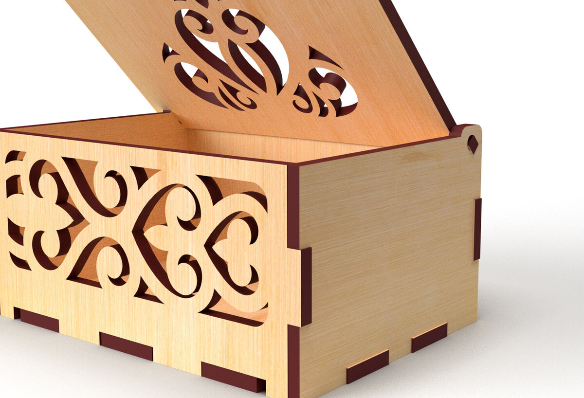 Σετ των 2 Intra απο ξύλο plywood 3mm-4mm πάχος – Στολίδια Ξύλινο κουτί δώρου 08 Δίασταση  20x20 cm INTRAFABR-82231508