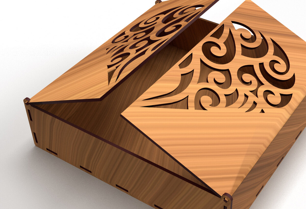 Σετ των 2 Intra απο ξύλο plywood 3mm-4mm πάχος – Στολίδια Ξύλινο κουτί δώρου 08 Δίασταση  20x20 cm INTRAFABR-80968565